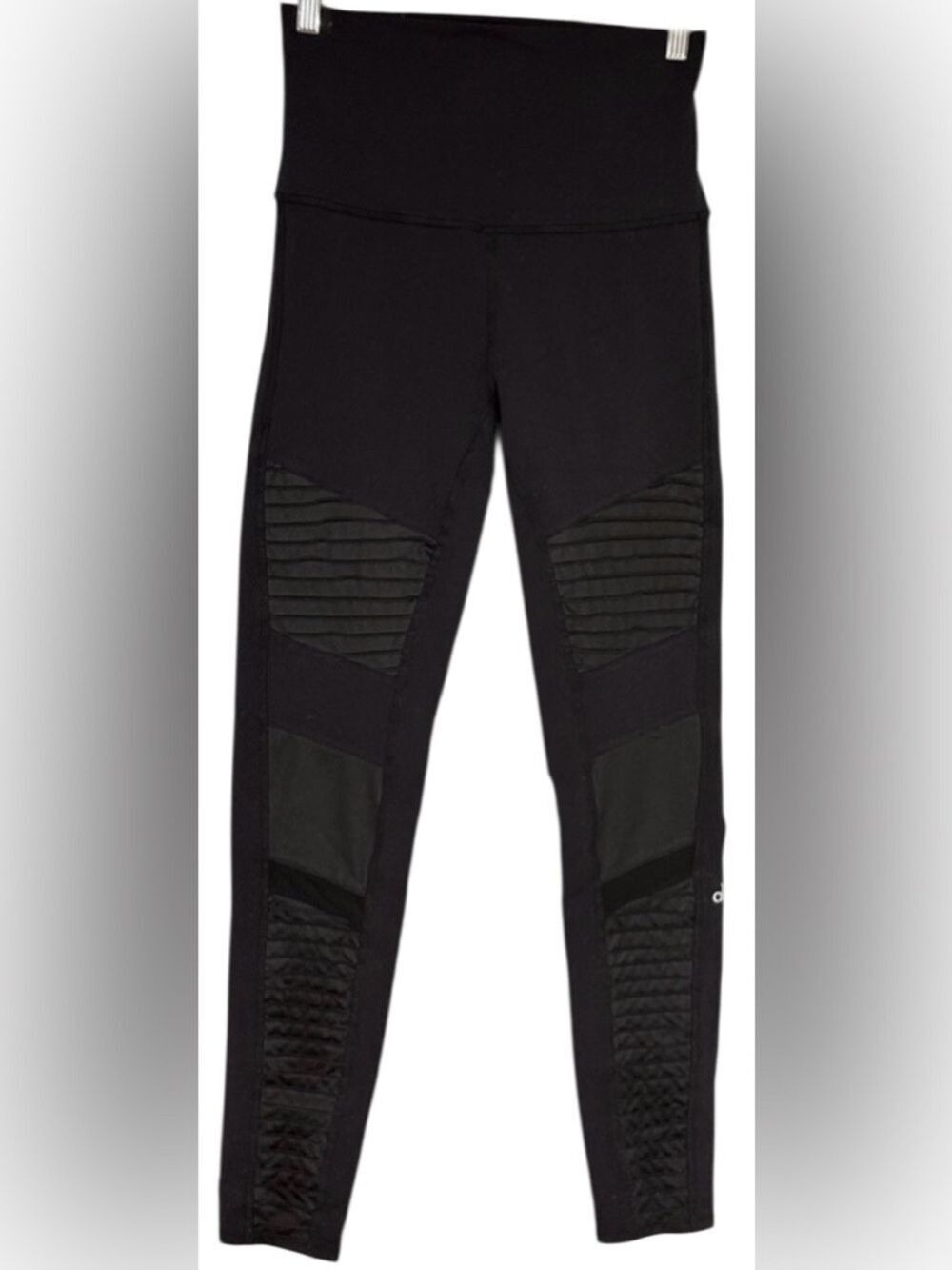 Alo Yoga High Waist Moto Leggings Black High Rise SzSm Flattering